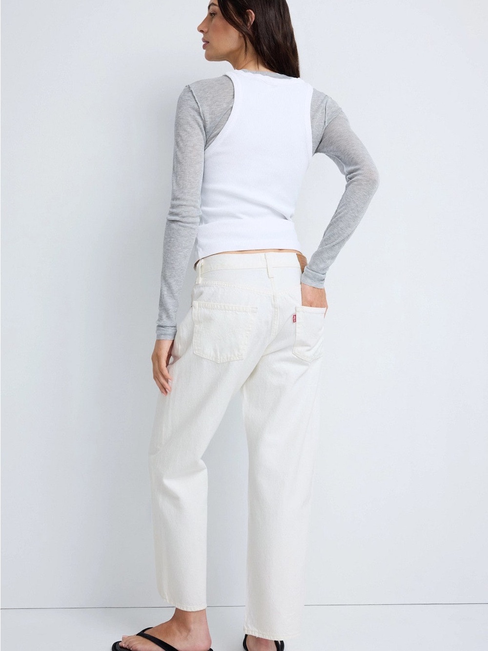 Levi's White Low Loose Jeans - Picture 3 of 7